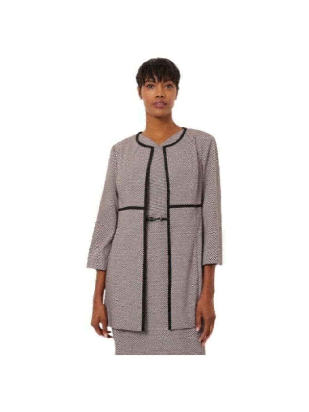 Kasper Women's Waist Seam Coat W/Trim